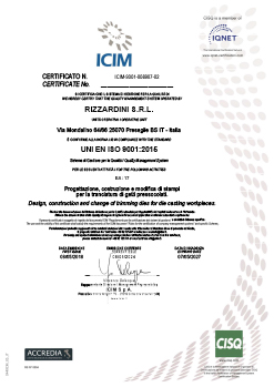 ICIM Certificato Rizzardini UNI EN ISO 9001-2015 (2024-2027)